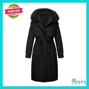 Long Winter Parka Jacket Plus Size Warm Hooded Oversized Chic Coat